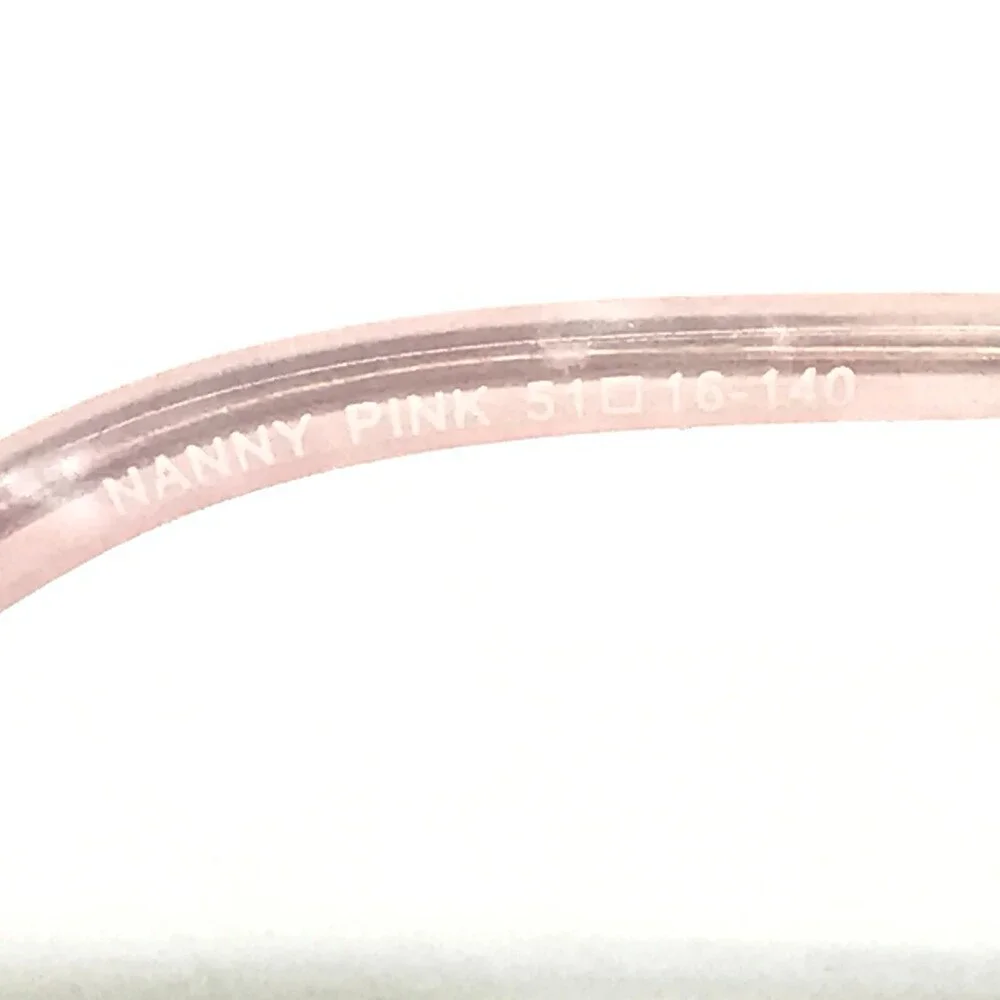 Eight to Eighty Eyeglasses Frames NANNY PINK Rose Gild Wire Cat Eye 51-16-140